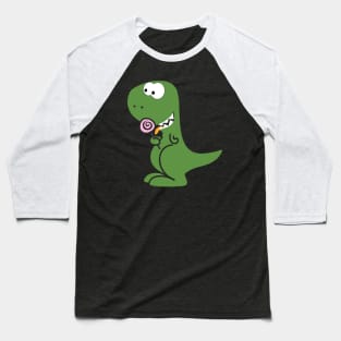 T-rex with sweets Baseball T-Shirt